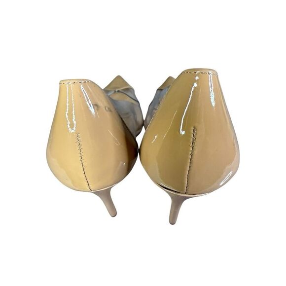 Schutz Cendi Pump Heels Size 6B Transparent PVC & Beige Leather Stiletto - Picture 11 of 12